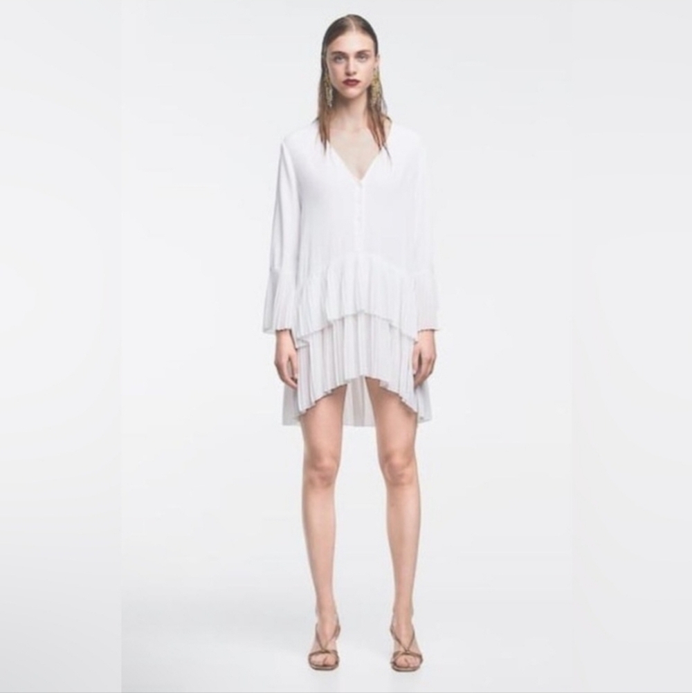 Zara Pleated Dress Size M